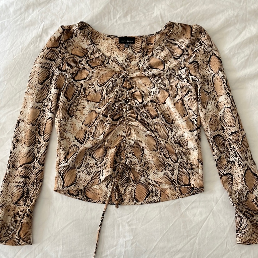 Silk snake skin top - worn only 2 times